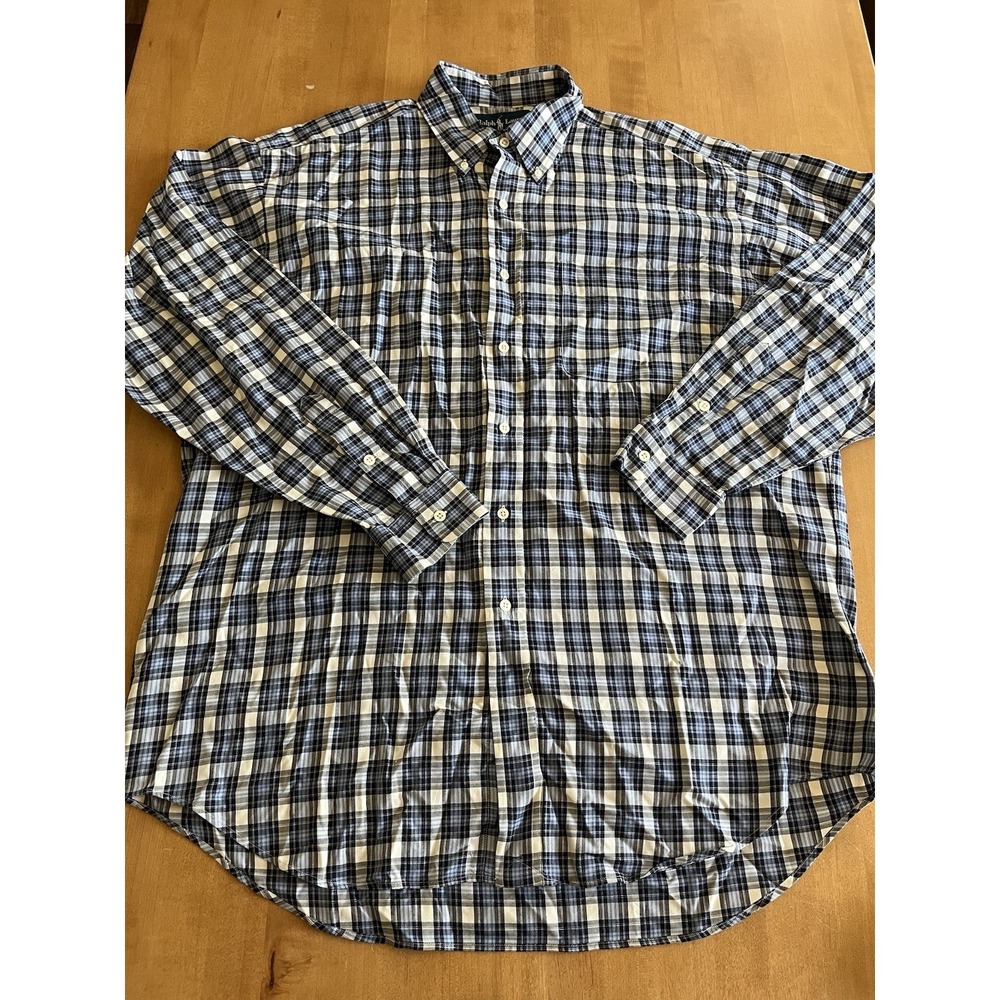 Ralph Lauren Blake Shirt Men's Size Large Blue Long Sleeve Collared Button Down